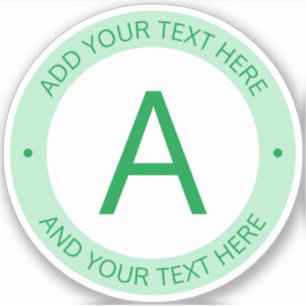 Pegatina Monograma de estilo de logotipo moderno Verde