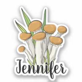 Pegatina Monograma de hongo corto