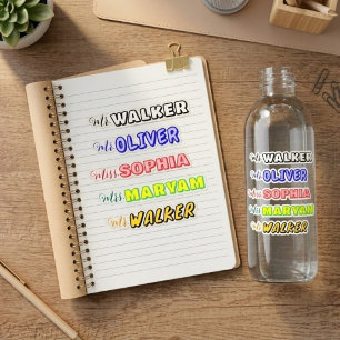 Pegatina Monograma de nombre de sombra personalizado Rega