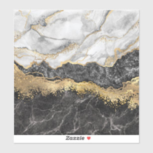 Pegatina Monograma de Relieve metalizado dorado de mármol b