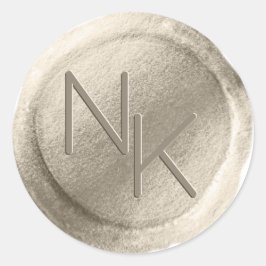 Pegatina Monograma de sello de cera de Relieve met