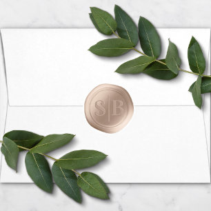 Pegatina monograma del Boda de sellos de cera de a