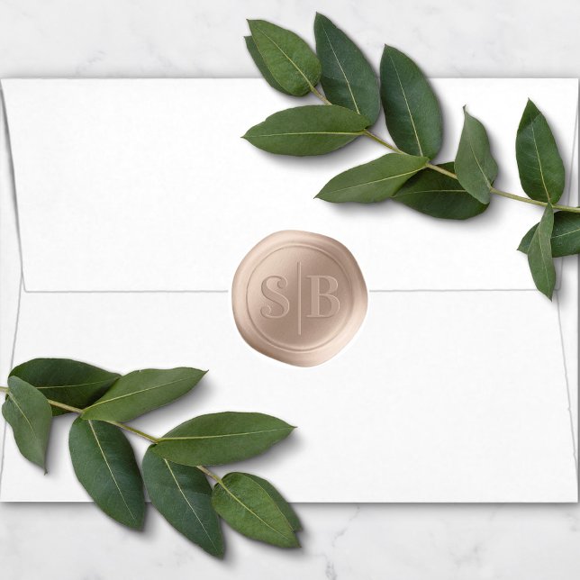 Pegatina monograma del Boda de sellos de cera de a (Subido por el creador)