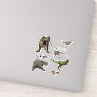 Monograma del nombre T-rex del tiranosaurio de los