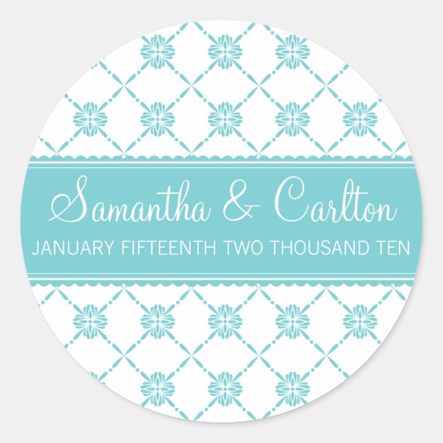 Pegatina Monograma del patrón Mod (Anverso)