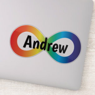 Pegatina Monograma Neurodiversidad Autismo Aceptación Arcoi