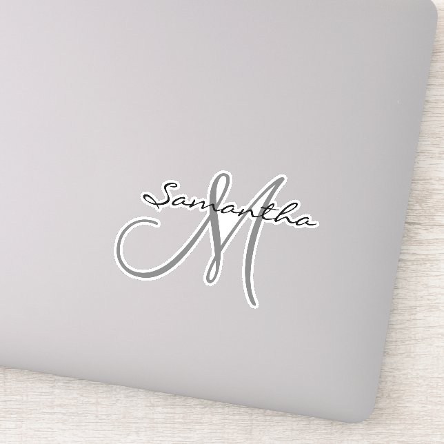 Pegatina Monograma Personalizado Cortado a Medida (Detalle)