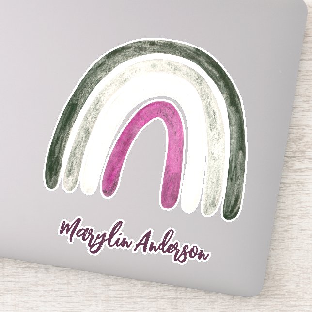 PEGATINA MONOGRAMA PERSONALIZADO DE CORAZONES Y RAINBWS ASE (Detalle)