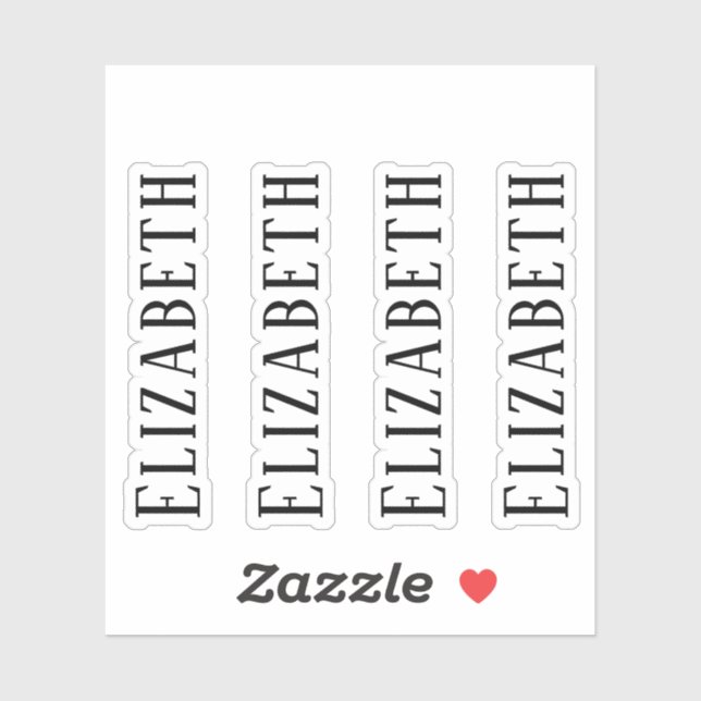 Pegatina Monograma personalizado, sencillo y moderno (Hoja)