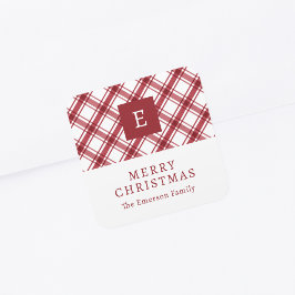 Pegatina Monograma Red Plaid