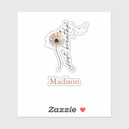 Pegatina Monograma Respira Dandelion Yoga Self Care