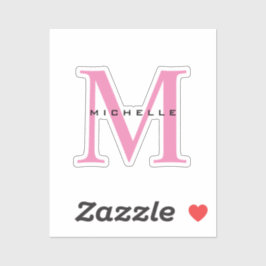 Pegatina Monograma Rosa Tu Nombre Regalo Especial Queridos