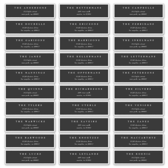 Pegatina Monograma tradicional Escudo negro Boda clásico (Anverso)