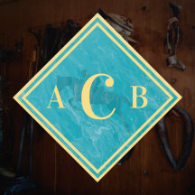 Monogramado Turquesa Turquesa Caballo Trunk