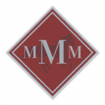 Monogramado Wine Red + Plata Caballo Tack Trunk