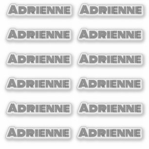 Pegatina Monoline Big Letters Nombre Personalizado