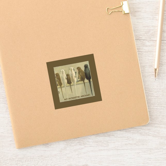 Pegatina Monos Cumpleaños Comercial Del Grupo Personalizado (Cuaderno)