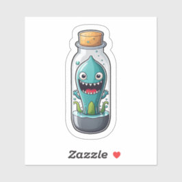 Pegatina Monster Squid en una jarra