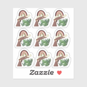 Pegatina Monstera Rainbow Bohemira Girly