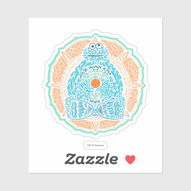 Pegatina Monstruo bohemiano de la cookie (Hoja)