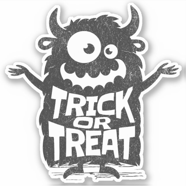 Pegatina Monstruo de Halloween (Anverso)