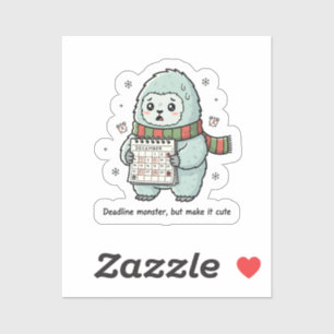 Pegatina Monstruo de Plazo Cute Sticker – Productividad Div