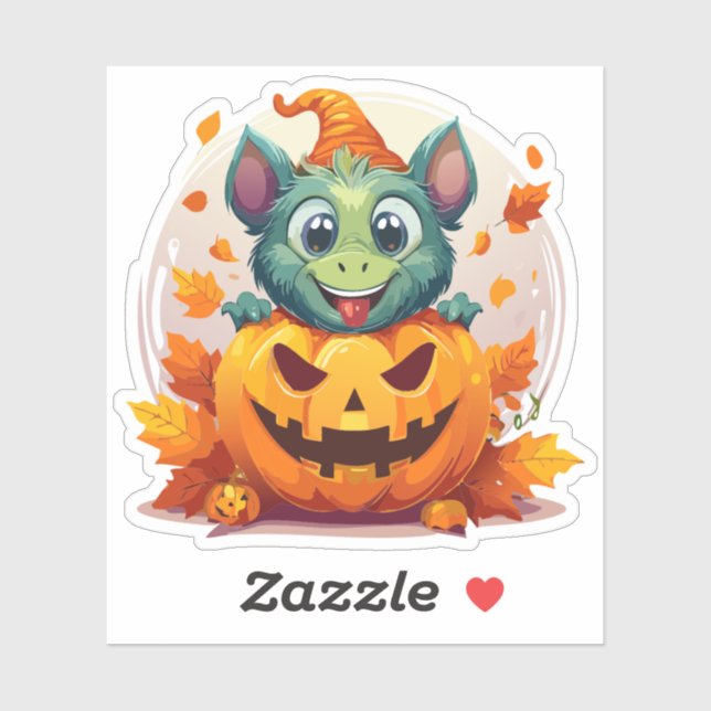 Pegatina Monstruo de Silly Halloween (Hoja)