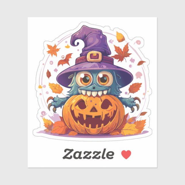 Pegatina Monstruo de Silly Halloween (Hoja)