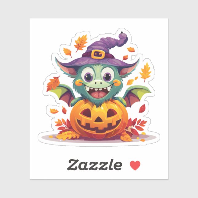 Pegatina Monstruo de Silly Halloween (Hoja)