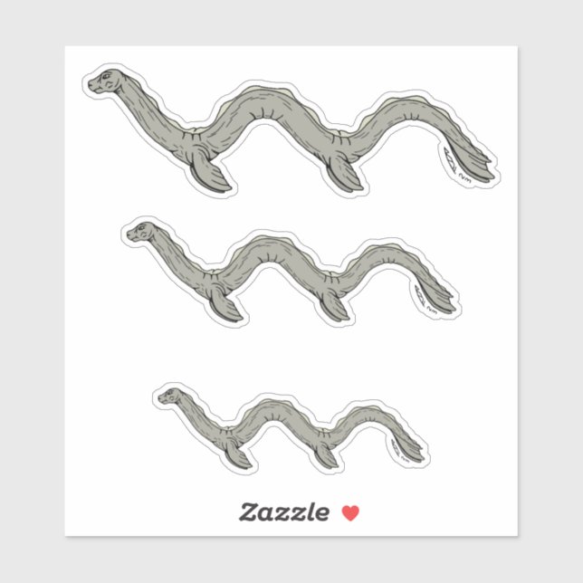 Pegatina Monstruo del lago canadiense (Hoja)