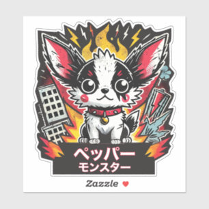 Pegatina Monstruo japonés de Chihuahua