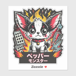 Pegatina Monstruo japonés de Chihuahua