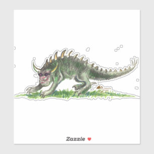 Pegatina Monstruo negro de Hodag Rheinlander Wisconsin