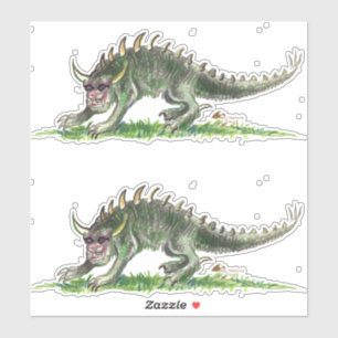 Pegatina Monstruo negro Rheinlander Wisconsin de Hodag