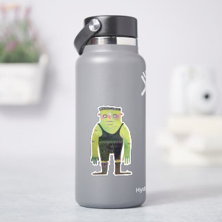 Pegatina monstruo personalizado con piel verde