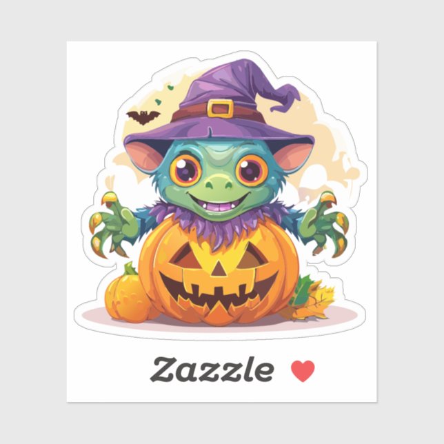 Pegatina Monstruo Tonto de Halloween (Hoja)