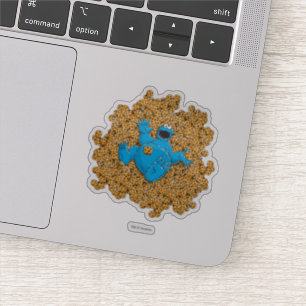 Pegatina Monstruo y galletas de la galleta del vintage