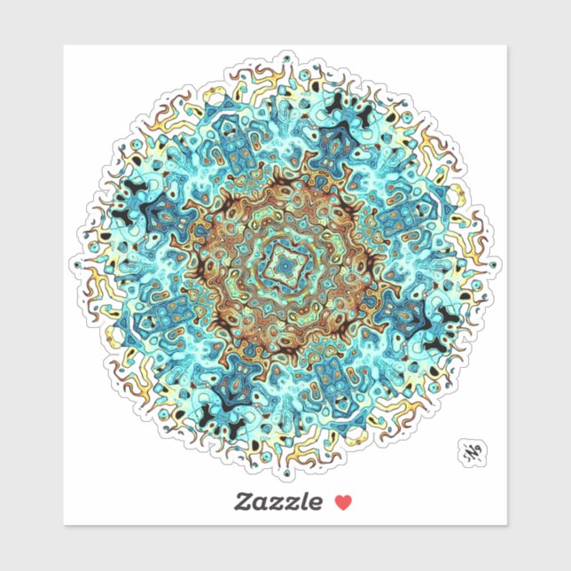 Pegatina Monstruos de Mandala 4 (Hoja)