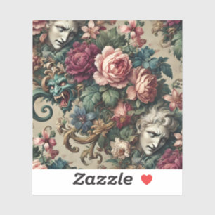 Pegatina Monstruos entre hombres - Barroco gótico