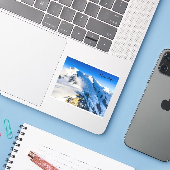 Pegatina Mont Blanc (Ordenado portátil con iPhone)