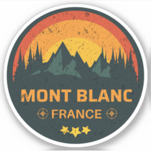Pegatina Mont Blanc senderismo aventura francesa- Monte Bia