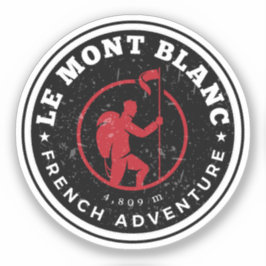 Pegatina Mont Blanc senderismo aventura francesa- Monte Bia