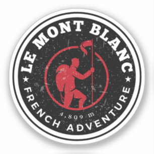 Pegatina Mont Blanc senderismo aventura francesa- Monte Bia