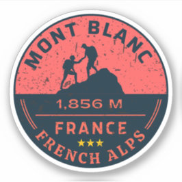 Pegatina Mont Blanc senderismo aventura francesa- Monte Bia