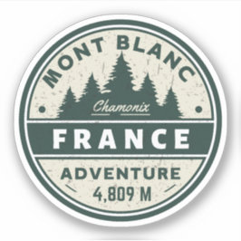Pegatina Mont Blanc senderismo aventura francesa- Monte Bia