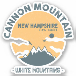 Pegatina Montaña Cannon New Hampshire - Retro vintage