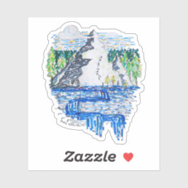 Pegatina Montaña fresca