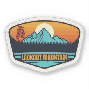 Pegatina Montaña Lookout, Alabama