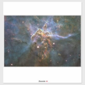 Pegatina Montaña mística en el espacio hubble de la nebulos