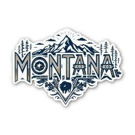 Pegatina Montana Vinyl Sticker | Big Sky Country Mountain